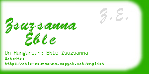 zsuzsanna eble business card